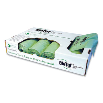 Heritage Biotuf Compostable Can Liners, 60 To 64 Gal, 1 Mil, 47" X 60", Green, 100-carton freeshipping - TVN Wholesale